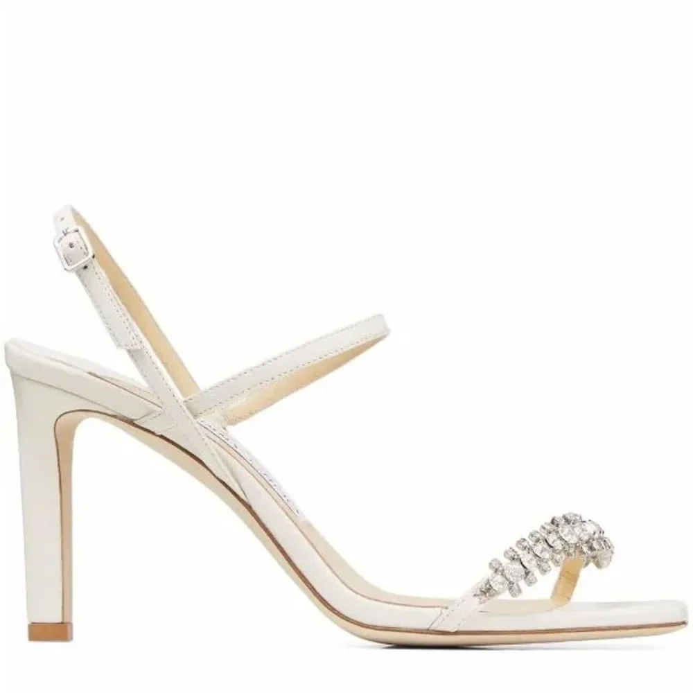 Jimmy Choo Meira 85 Embellished High Heel Sandals, Size 39.5 Nin - Picture 5 of 16